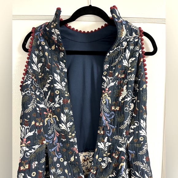 Nicole Miller Jacquard Fit & Flare
Dress Navy Blue Floral - Picture 7 of 16